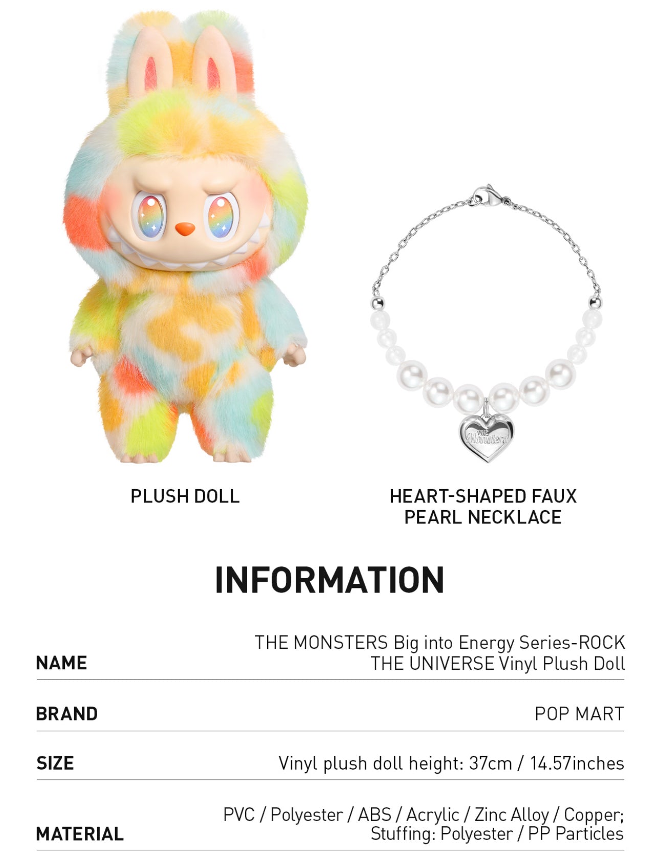 Pop Mart Rock The Universe Plush Doll